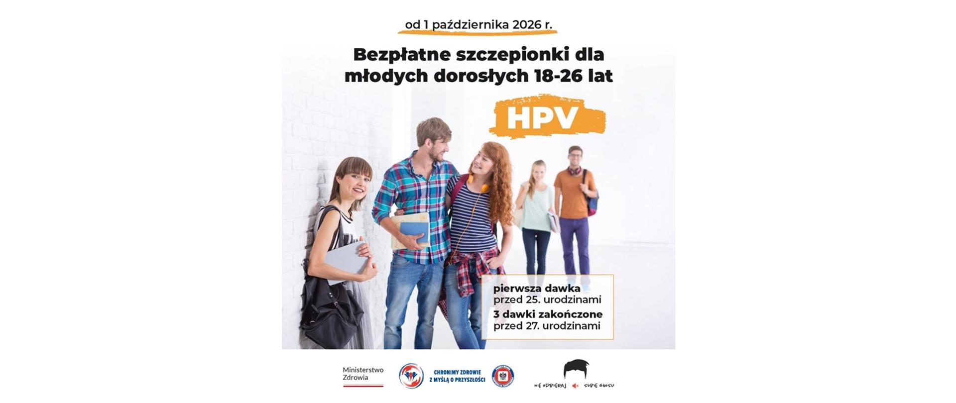 BEZPŁATNE SZCZEPIENIA PRZECIW LUDZKIEMU WIRUSOWI BRODAWCZAKA (HPV)