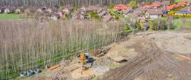 Budowa tranzytu kanalizacji - zdjęcie lotnicze