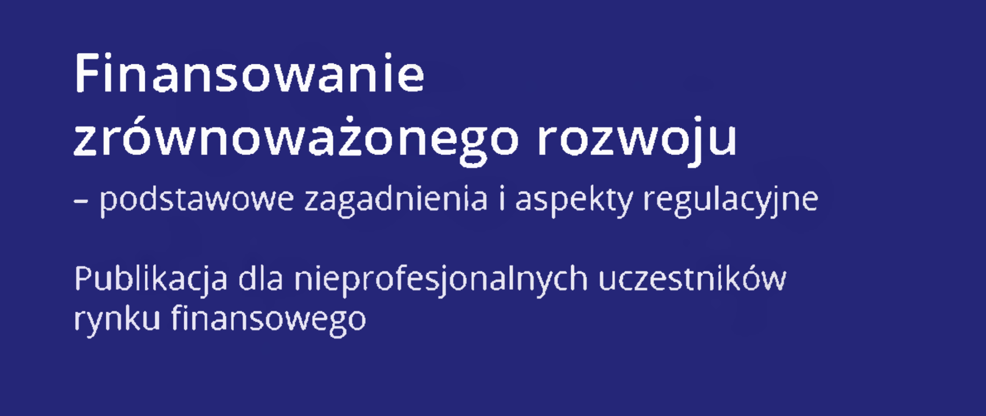 Finansowanie zrównoważonego rozwoju