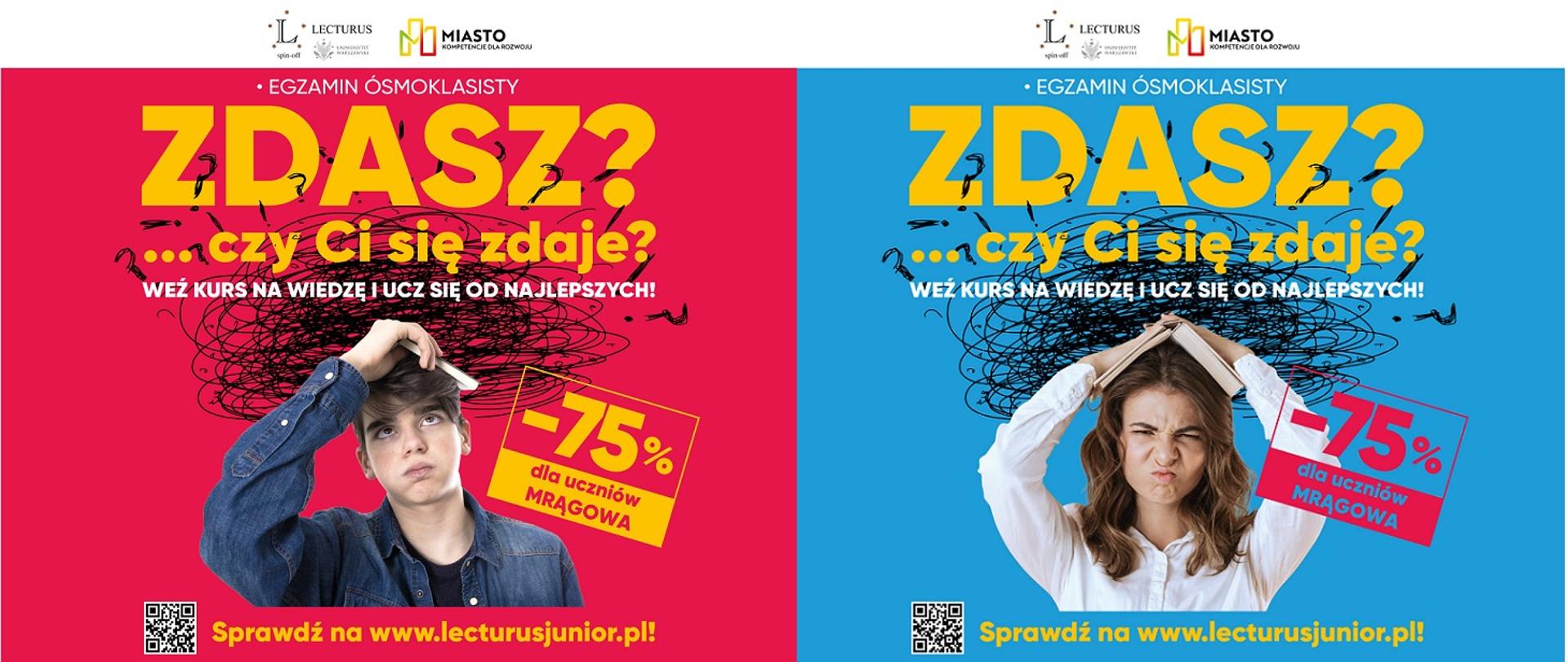 Kursy dla uczniów klas ósmych prowadzone w formule online 