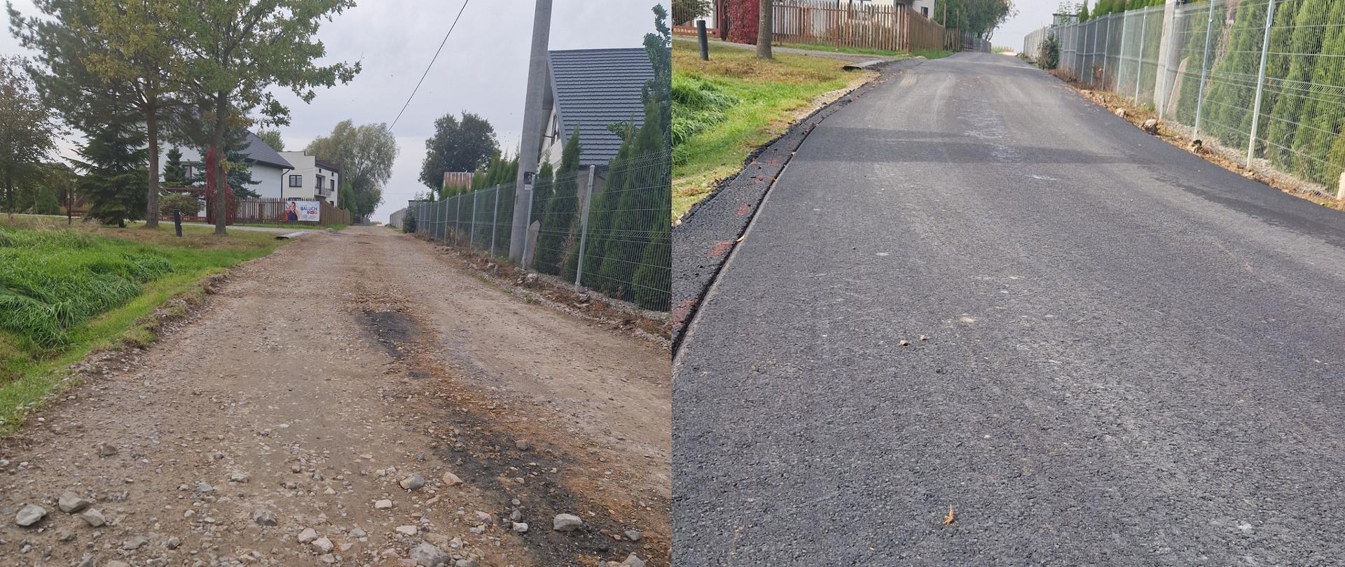 prace związane z remontem drogi gminnej poprzez utwardzenie betonem asfaltowym w miejscowości Brzozówka