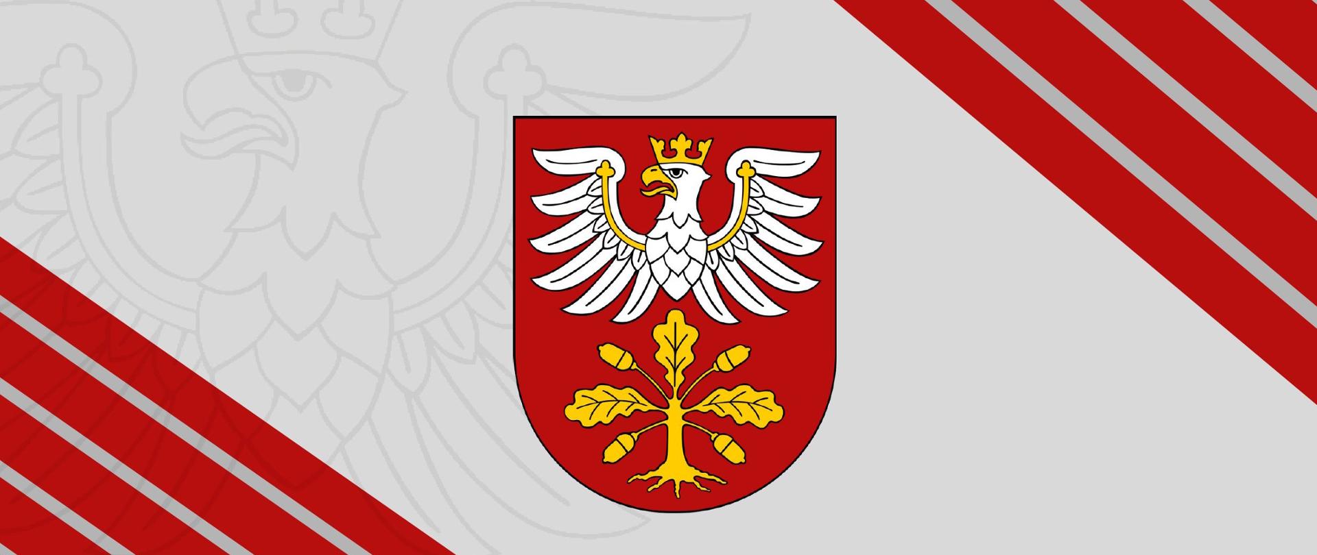 Grafika z herbem Powiatu Dąbrowskiego