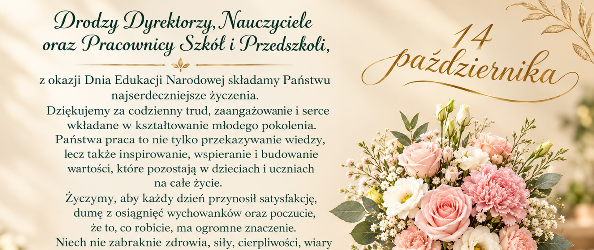 Życzenia z okazji Dnia Edukacji Narodowej