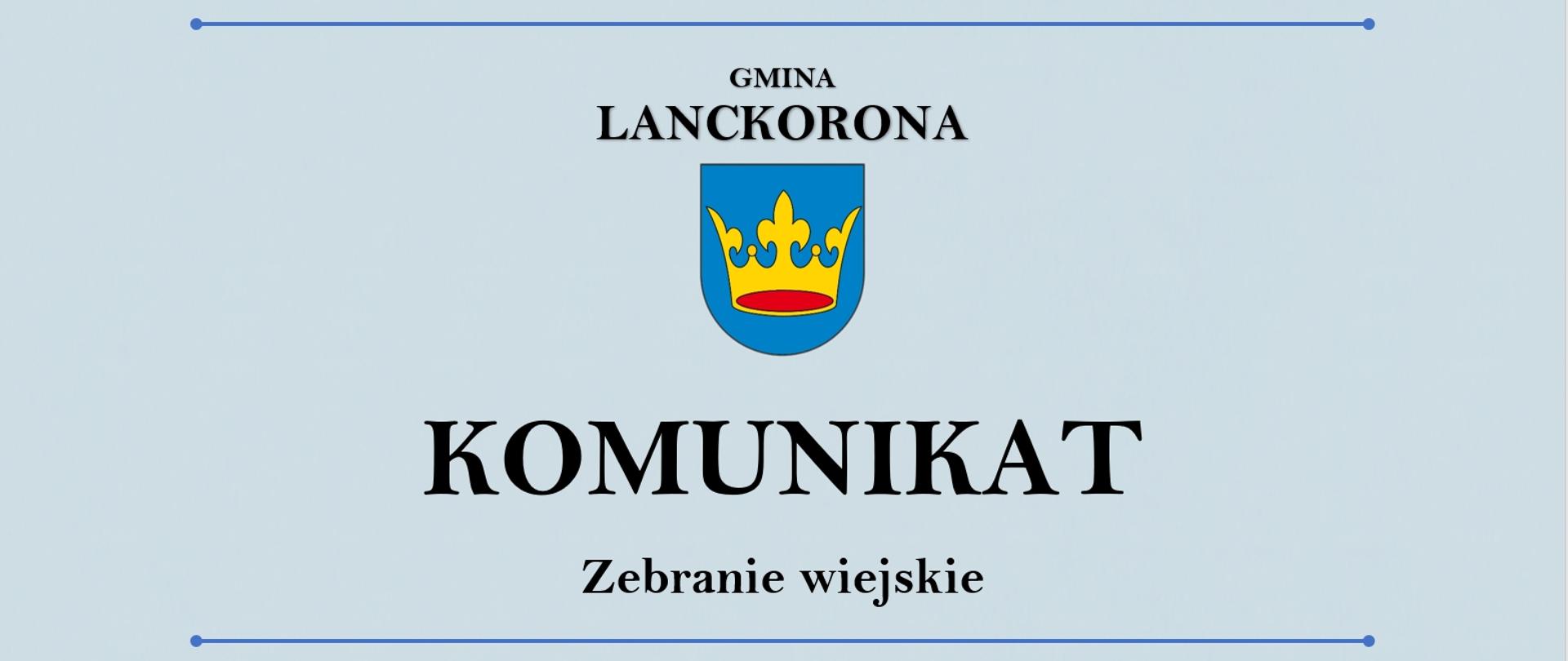 KOMUNIKAT zebranie wiejskie