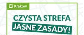 Plakat miasta Kraków informujący o zasadach Strefy Czystego Transportu 