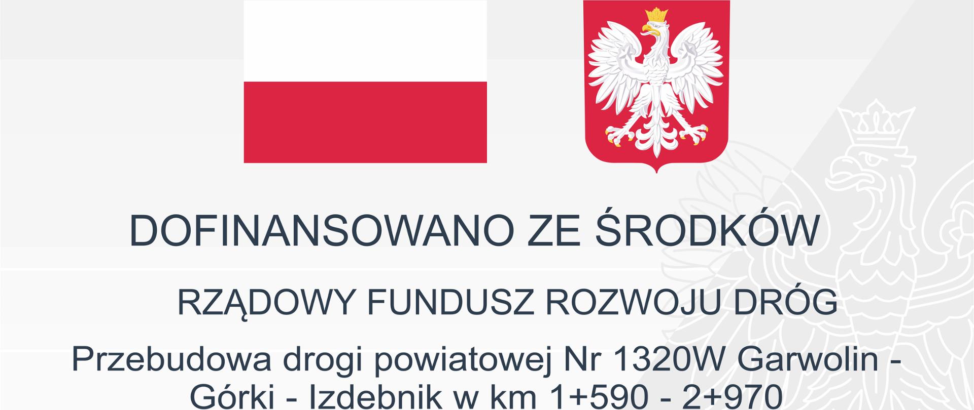 Tablica informacyjna - dofinansowanie przebudowy drogi powiatowej nr 1320W m. Czyszkówek-1