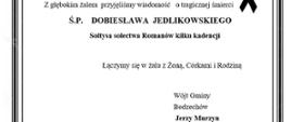 Kondolencje Dobiesław Jedlikowski od UG 