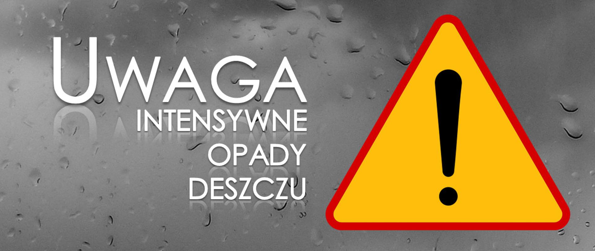 ostrzeżenie przed silnymi opadami deszczu