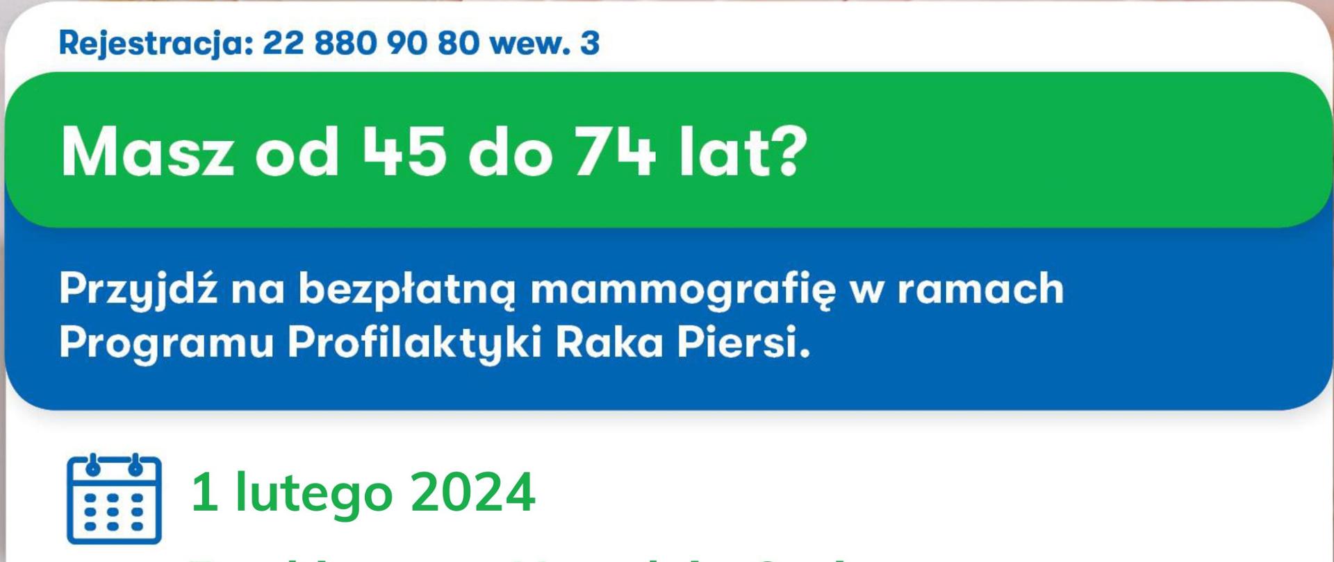 Bezpłatne badania mammograficzne w Repkach
