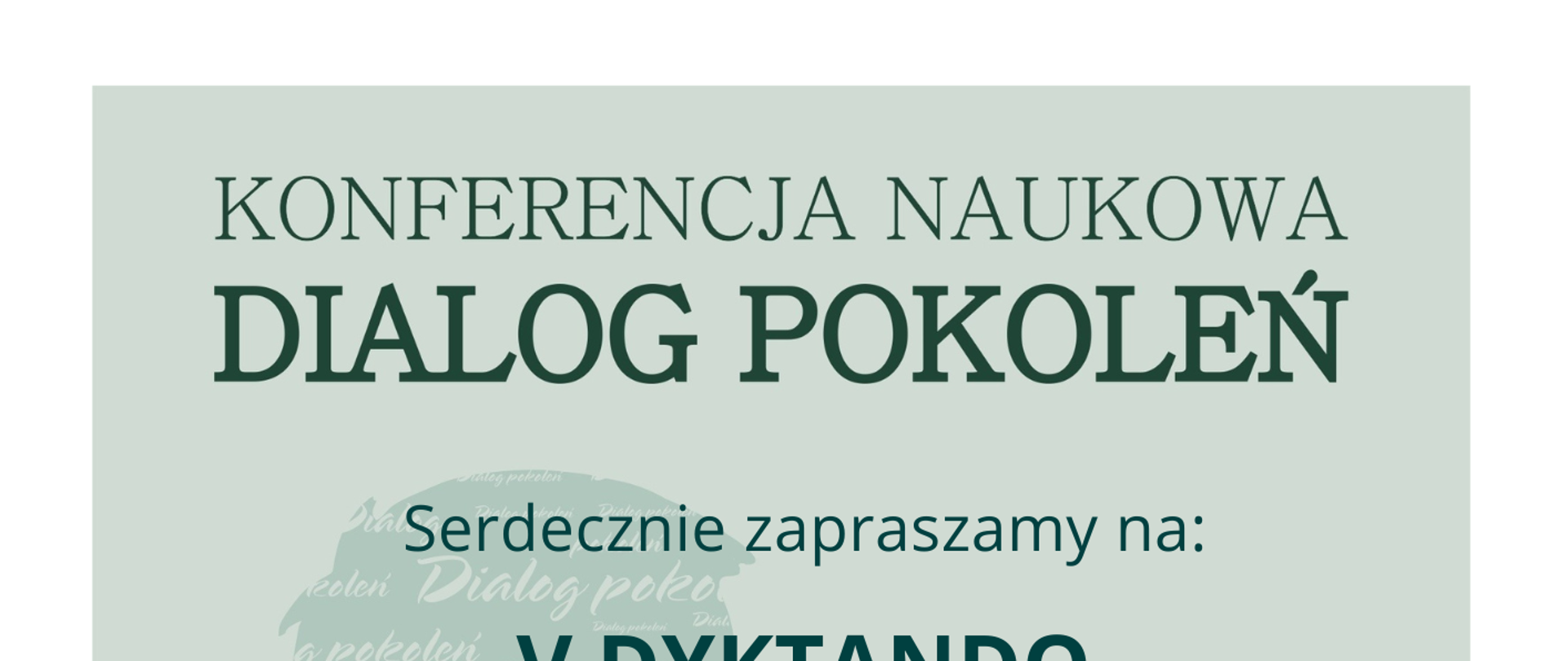 Dialog pokoleń - dyktando