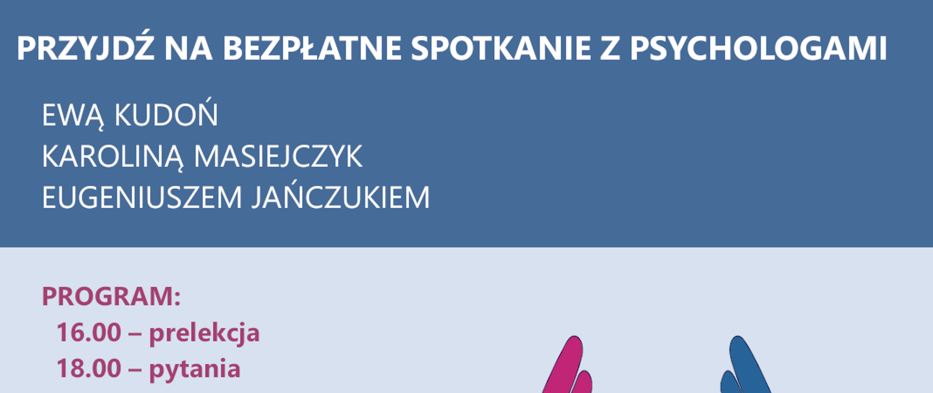 Plakat informujący o wydarzeniu. Treść plakatu w tekście