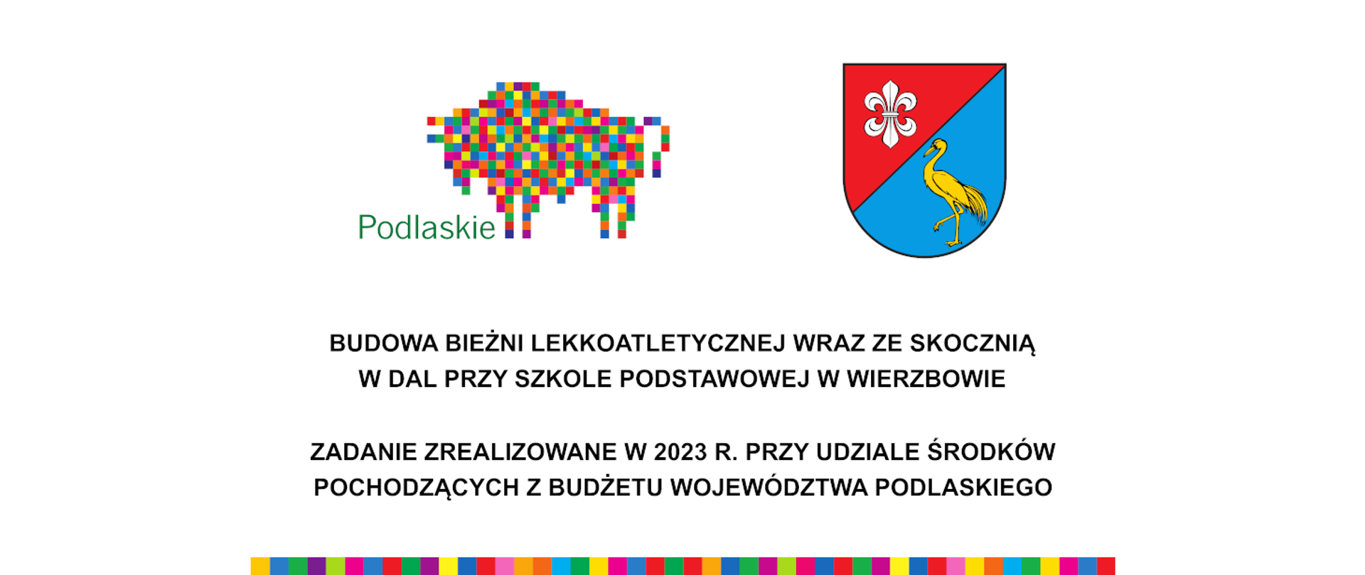 Bieżnia SP Wierzbowo - tablica informacyjna