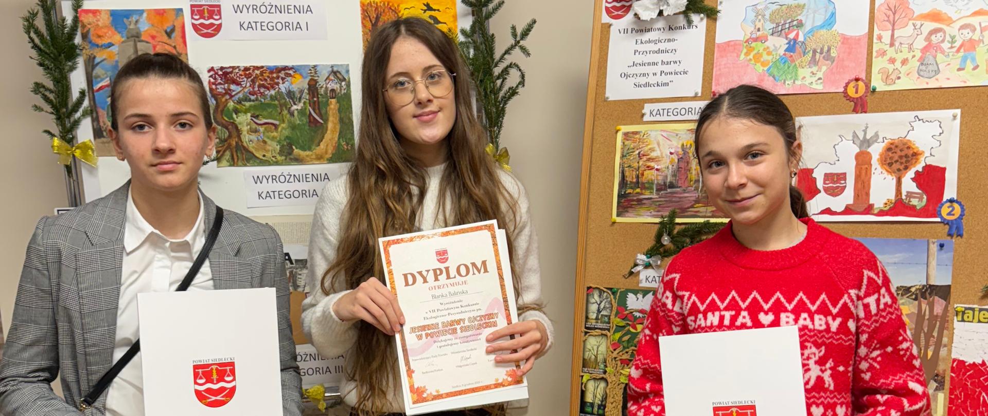 Sukces naszych uczennic w Powiatowym Konkursie Ekologiczno-Przyrodniczym