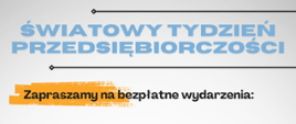 plakat dotyczący światowego dnia przedsiębiorczości organizowanego przez Powiatowy Urząd Pracy w Polkowicach