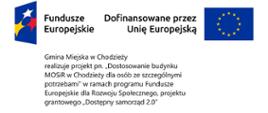 plakat informacja o projekcie UE dla Chodzieży
