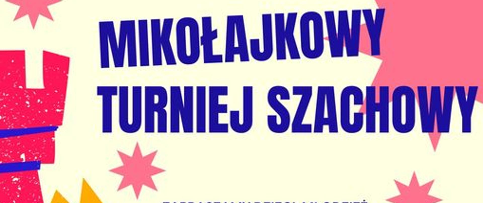 plakat Mikołajkowy Turniej Szachowy 
