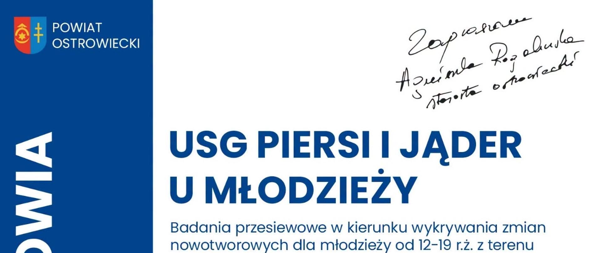 APZ usg piersi i jąder młodzież