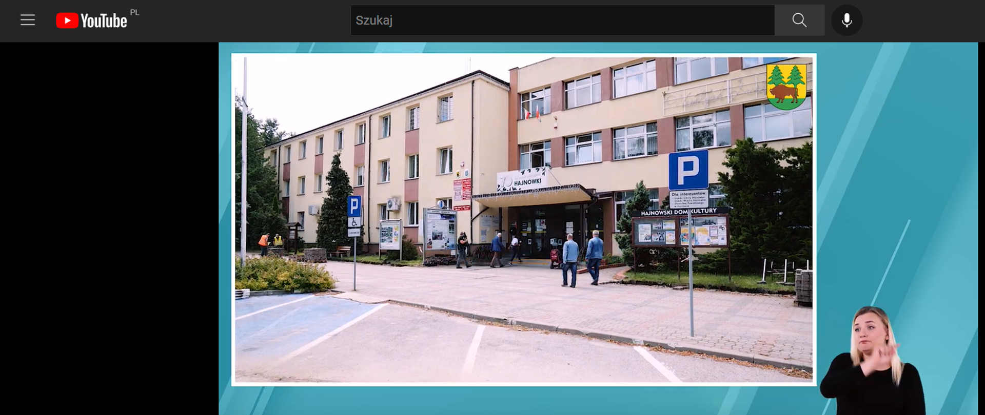 Fragment filmu prezentujący budynek Urzędu