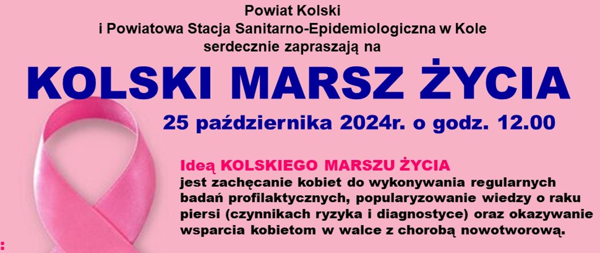 Kolski Marsz Życia! Nie przegap okazji, aby wesprzeć profilaktykę raka piersi
