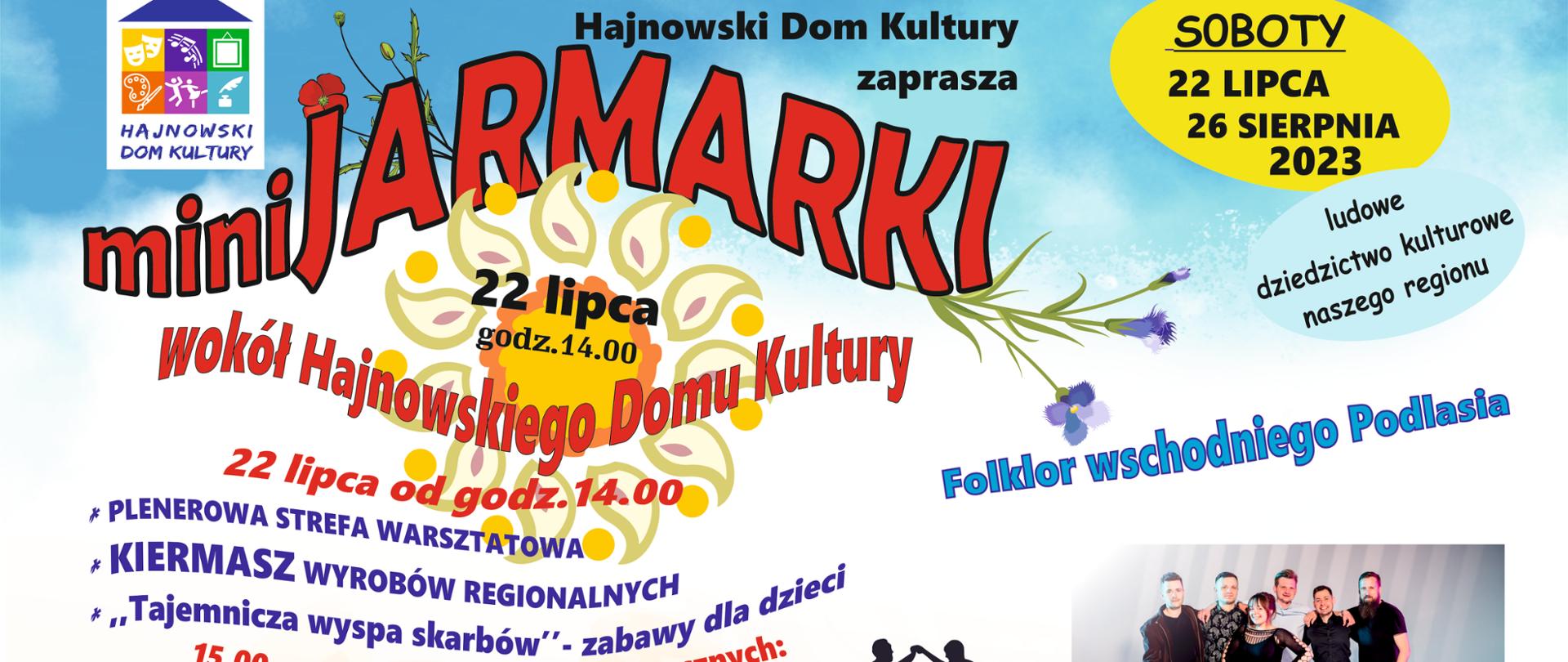 Na kolorowym plakacie informacje organizacyjne (w artykule), obok zdjęcie zespołu i loga organizatora i partnerów medialnych