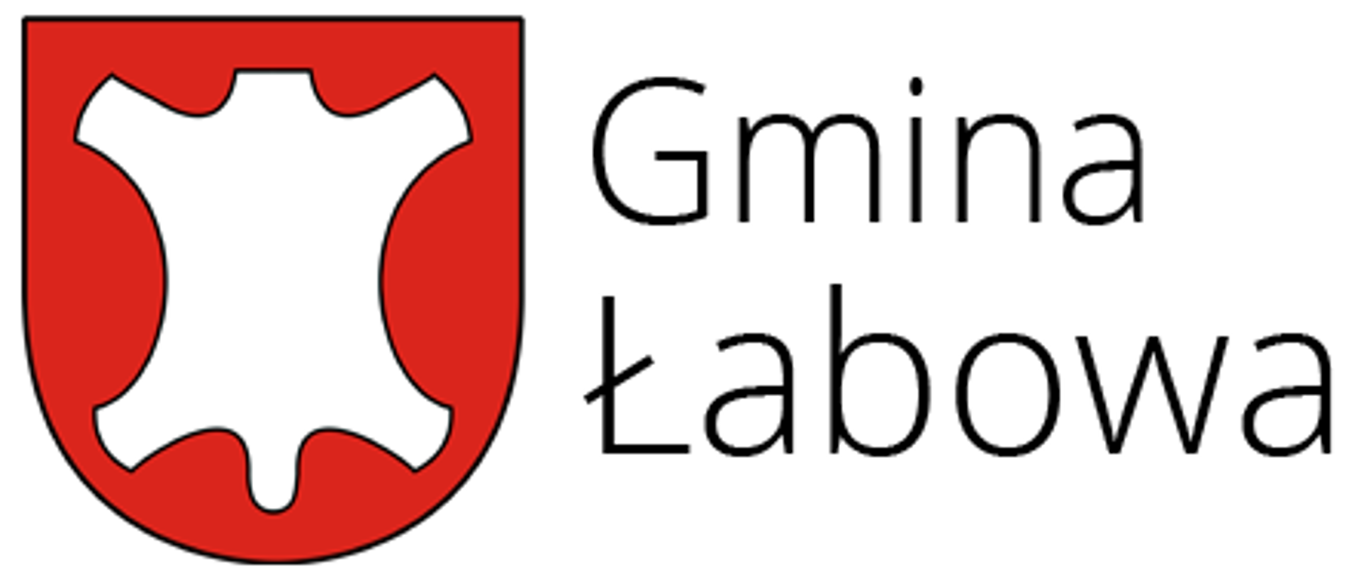 Na zdjęciu widzimy herb gminny w kolorze biało czerwonym