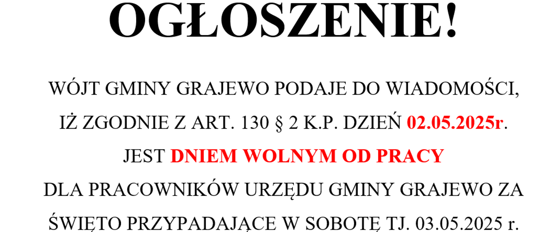 ogłoszenie