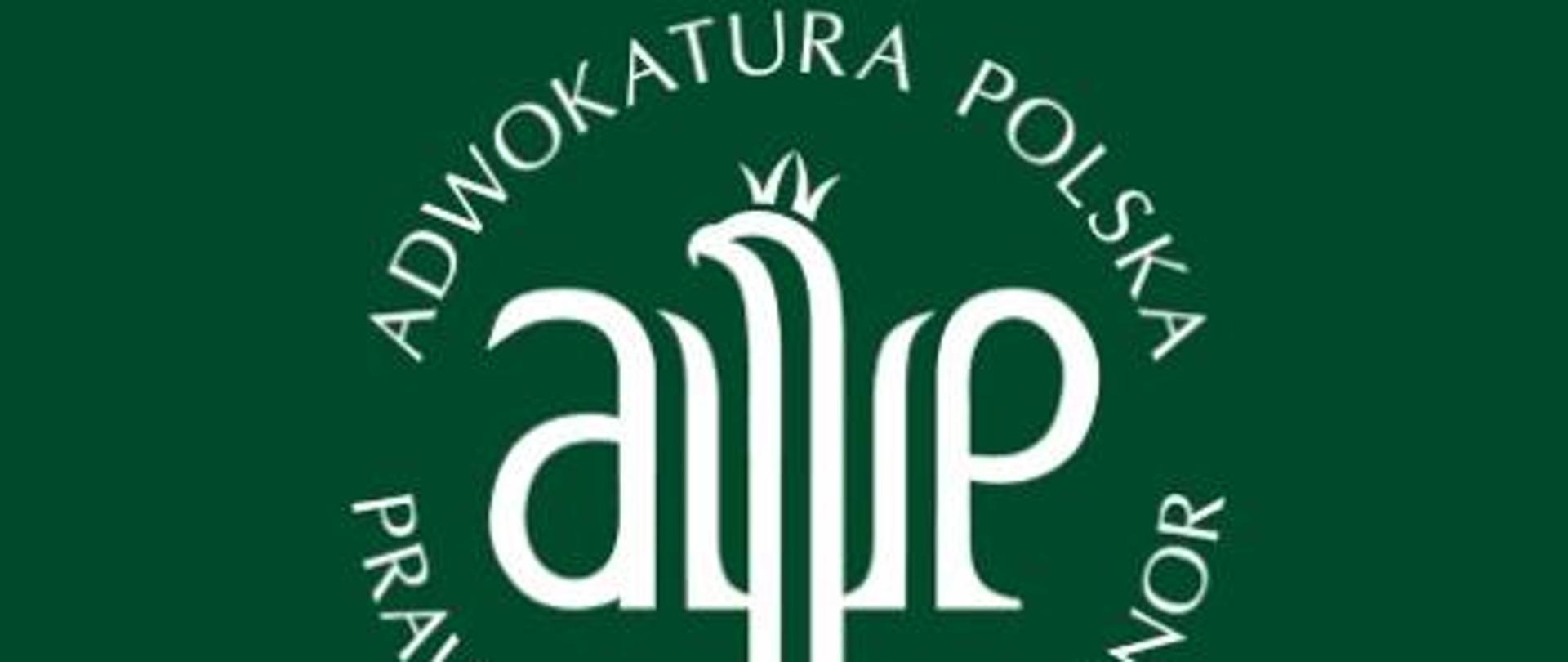 Logo Adwokatury Polskiej z napisem Prawo Ojczyzna Honor