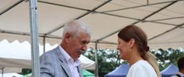 Waldemar Szymański -Radny Gminy Dobre oraz Pani Wójt - Iwona Księżopolska