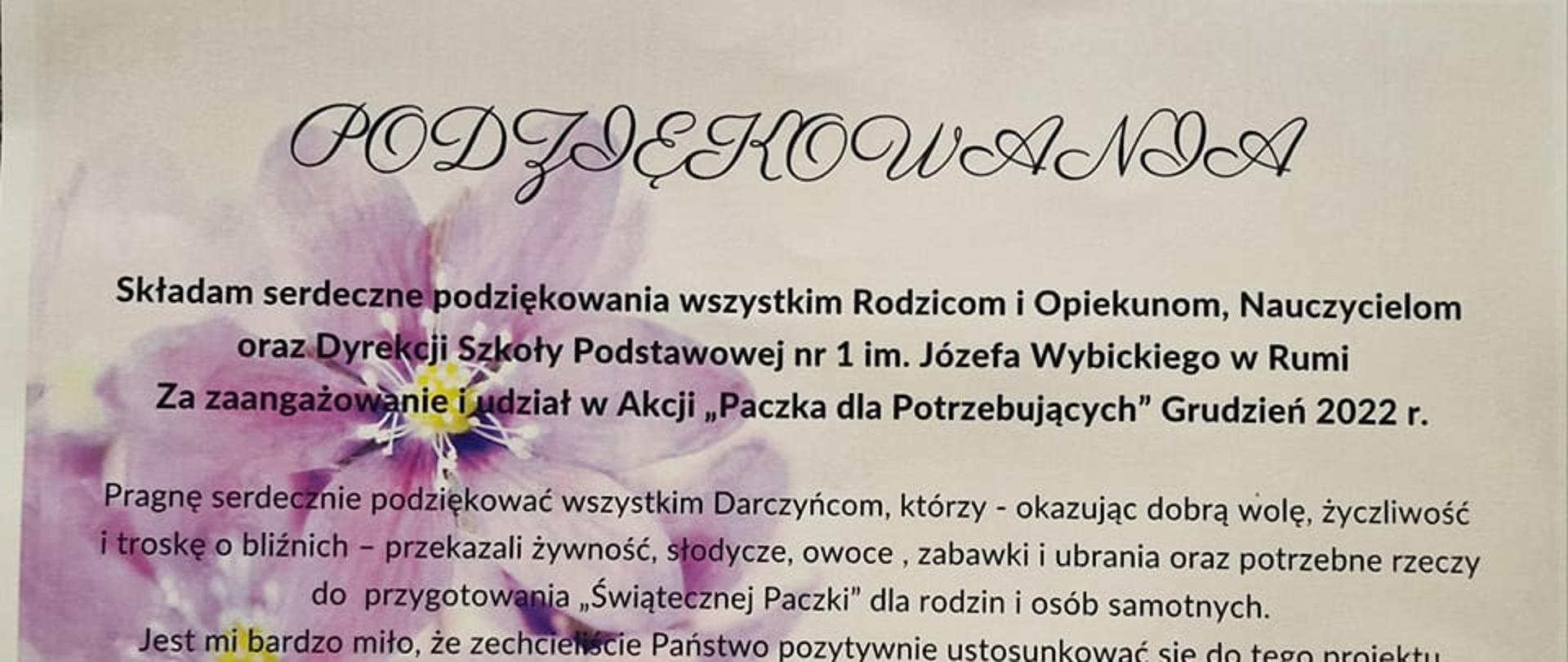 PACZKA DLA POTRZEBUJĄCYCH