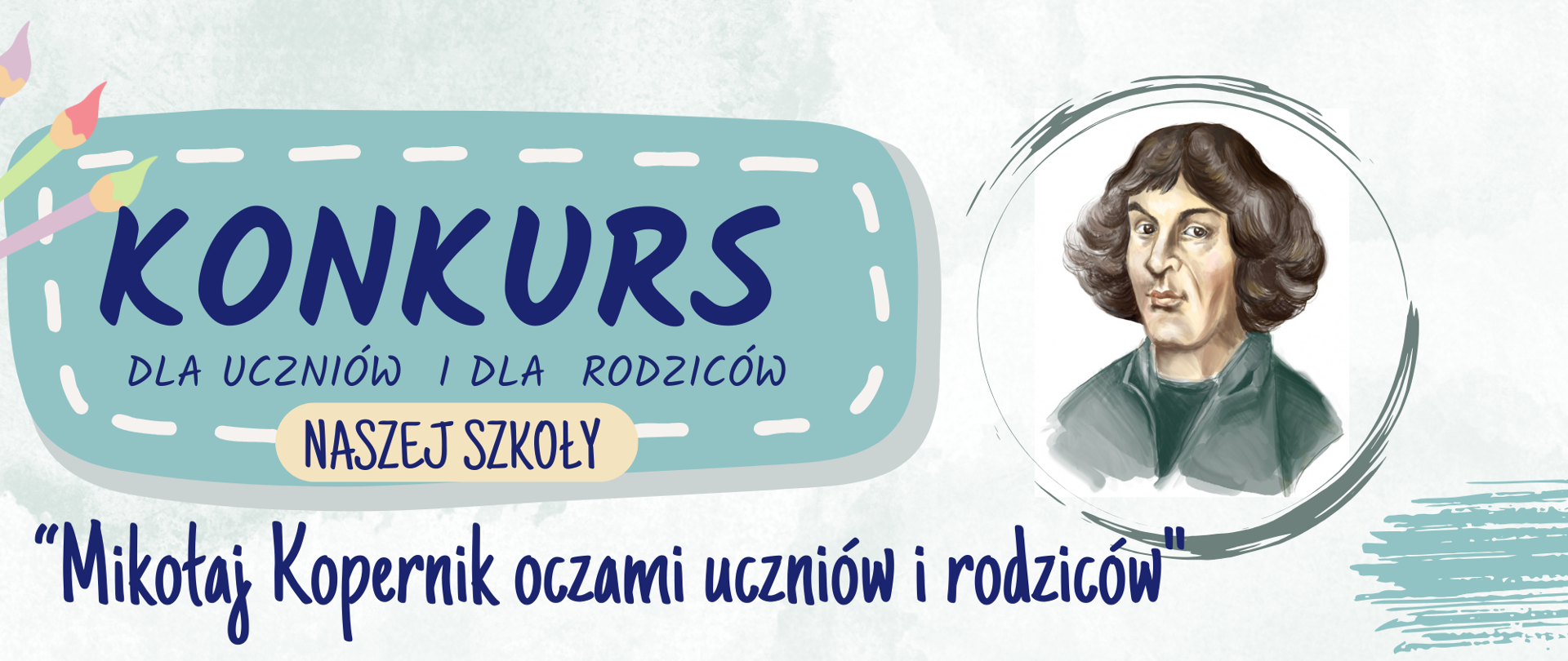 Plakat dotyczący konkursu Mikołaj Kopernik