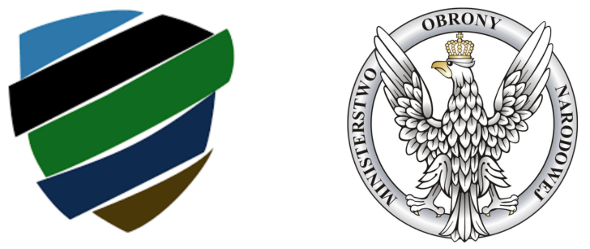 na zdjęciu znajdują się 2 kolorowe logotypy z lewej strony: logo wojskowego centrum rekrutacji, a po prawej stronie logo ministerstwa obrony narodowej