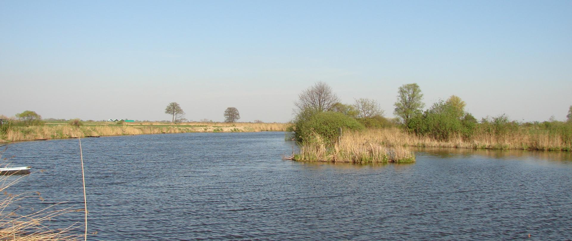 zdjęcie przedstawia widok na jezioro Święcone.
