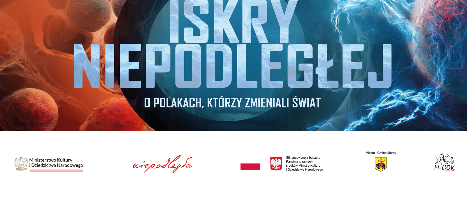 Serdecznie zapraszamy wszystkich na widowisko multimedialne „ISKRY NIEPODLEGŁEJ- O Polakach, którzy zmieniali świat”, które odbędzie się w dniach 14-16.05.2024 r. przy Miejsko-Gminnym Ośrodku Kultury w Mordach (ul. Parkowa 9).
Naczepa ekspozycyjna to innowacyjne podejście do prezentacji historii i kultury, które wykorzystuje nowoczesne technologie, aby stworzyć immersyjne doświadczenie dla widzów. Takie widowisko ma na celu przenieść widzów w różne momenty historyczne, przedstawiając ważne wydarzenia, postacie i idee w sposób angażujący i emocjonujący. "Iskry Niepodległej" wywołują szeroką gamę emocji, od dumy narodowej po wzruszenie, ekscytację, refleksję, poczucie wspólnoty i niezapomniane doświadczenie, które angażuje widzów i skłania do głębszego zrozumienia historii i kultury.
Wstęp do naczep jest BEZPŁATNY. Dzieci i młodzież muszą przebywać wyłącznie pod opieką rodzica lub opiekuna prawnego.
Godziny widowiska:
14.05 (wtorek) - 9:00-17:00
15.05 (środa) - 9:00-17:00
16.05 (czwartek) - 9:00-14:00
