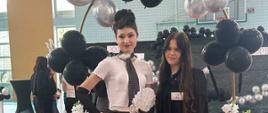 Kamila z modelką Patrycją w czasie prezentacji stylizacji