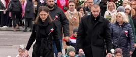 Moment składania wiązanki