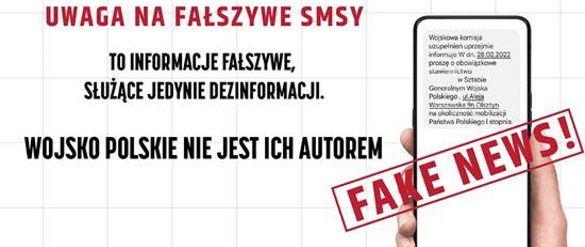 Grafika - ostrzeżenie przed fałszywymi sms'ami