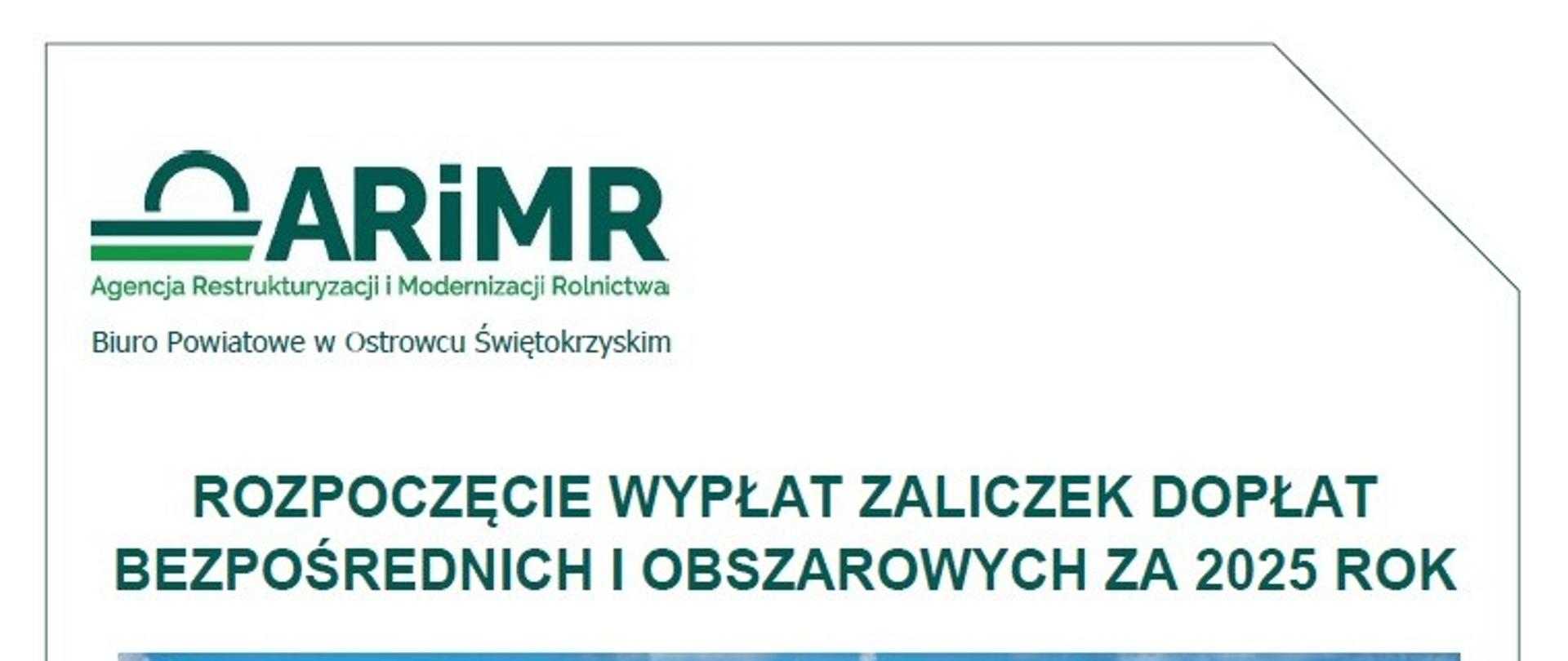 Wypłata zaliczek dopłat bezpośrednich i obszarowych za 2025 r.