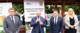 Moment otwarcia Targów - przemawia Starosta Hajnowski