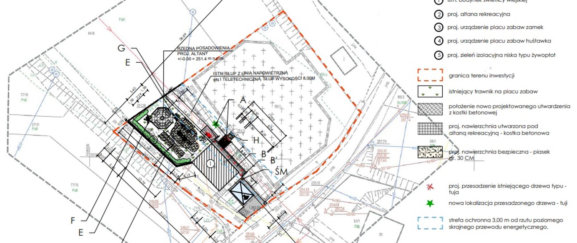 Mapa projektowa zagospodarowania terenu