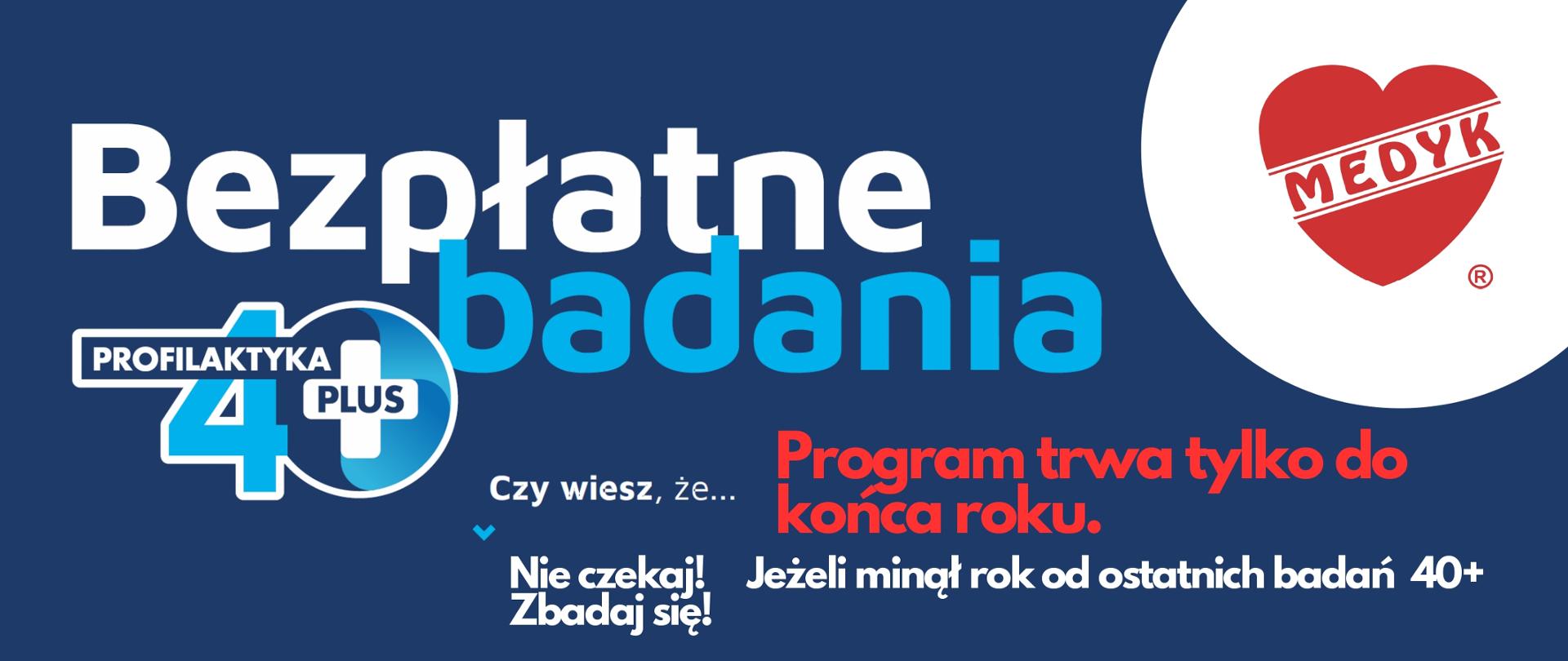 Plakat Bezpłatne badania 40+