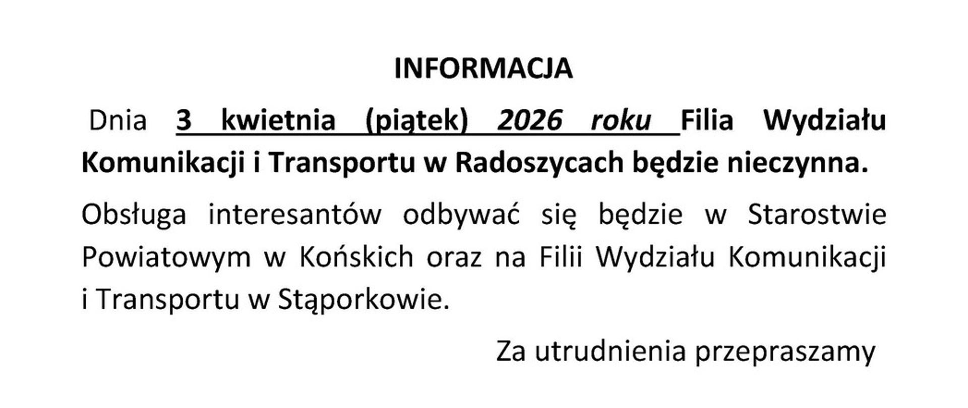 Informacja!