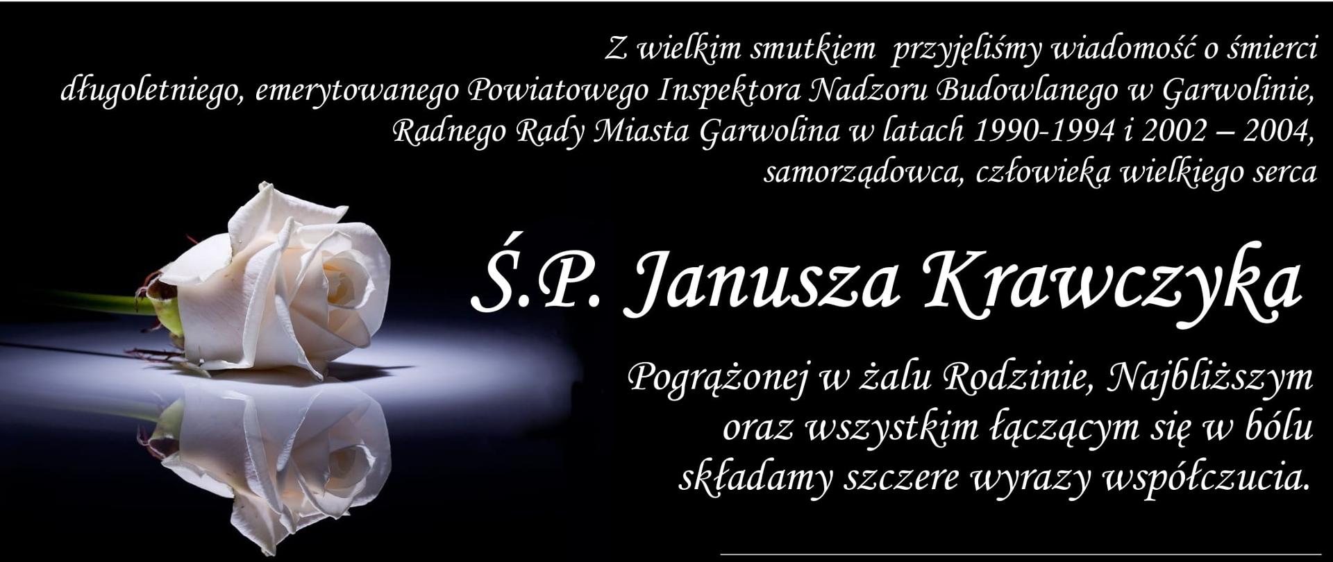 Kondolencje Janusz Krawczyk