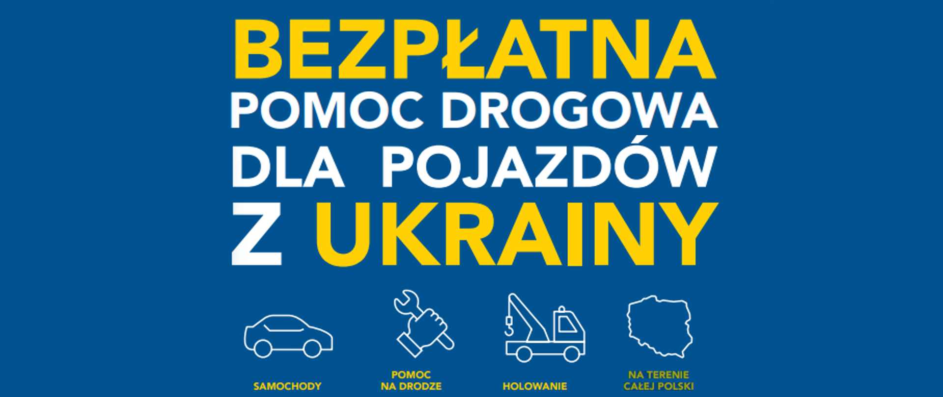 Bezpłatna pomoc drogowa dla pojazdów z Ukrainy