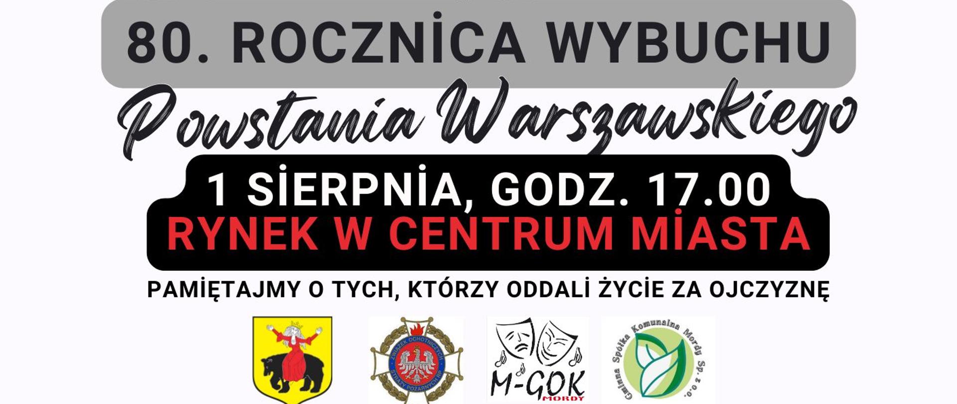 80' rocznica wybuchu Powstania Warszawskiego