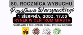 80' rocznica wybuchu Powstania Warszawskiego