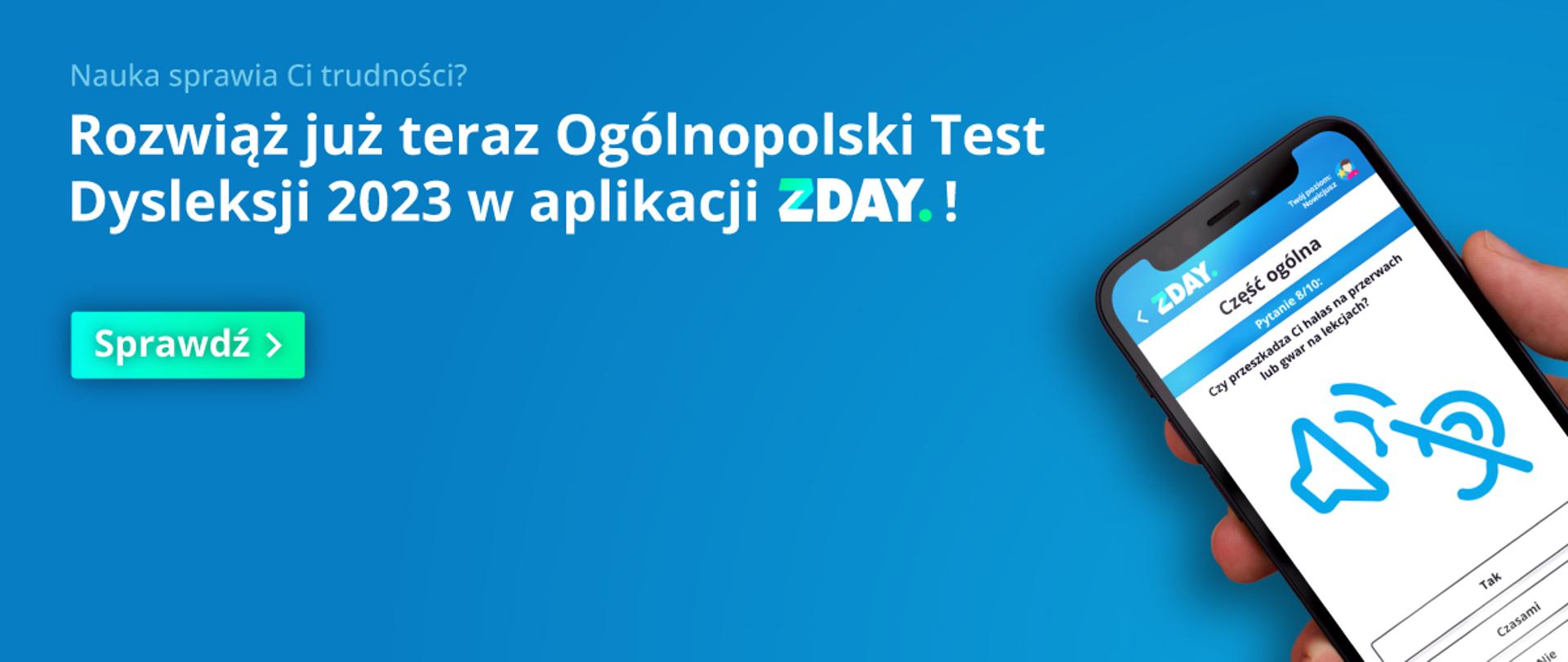 Plakat promujący Ogólnopolski Test Dysleksji 2023