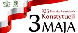 Na białym tle, pod biało - czerwoną wstęgą umieszczono program obchodów. Info zawarte w artykule.