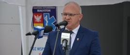 Przemawia Starosta Hajnowski Andrzej Skiepko