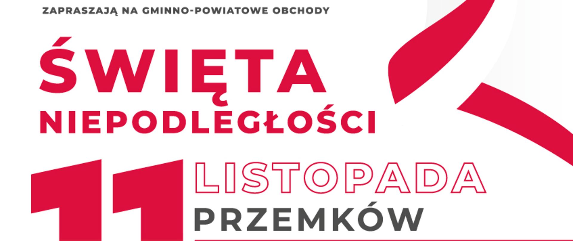 plakat zapraszający na święto niepodległości 11 listopada w powiecie polkowickim