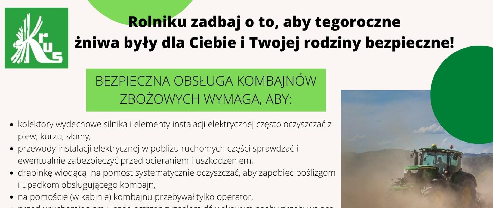 Rolniku zadbaj o to, aby tegoroczne żniwa były dla Ciebie i Twojej rodziny bezpieczne